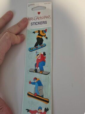 RARE NIP MRS GROSSMAN'S SNOWBOARDING SNOWBOARD SCRAPBOOKING SPORTS STICKERS